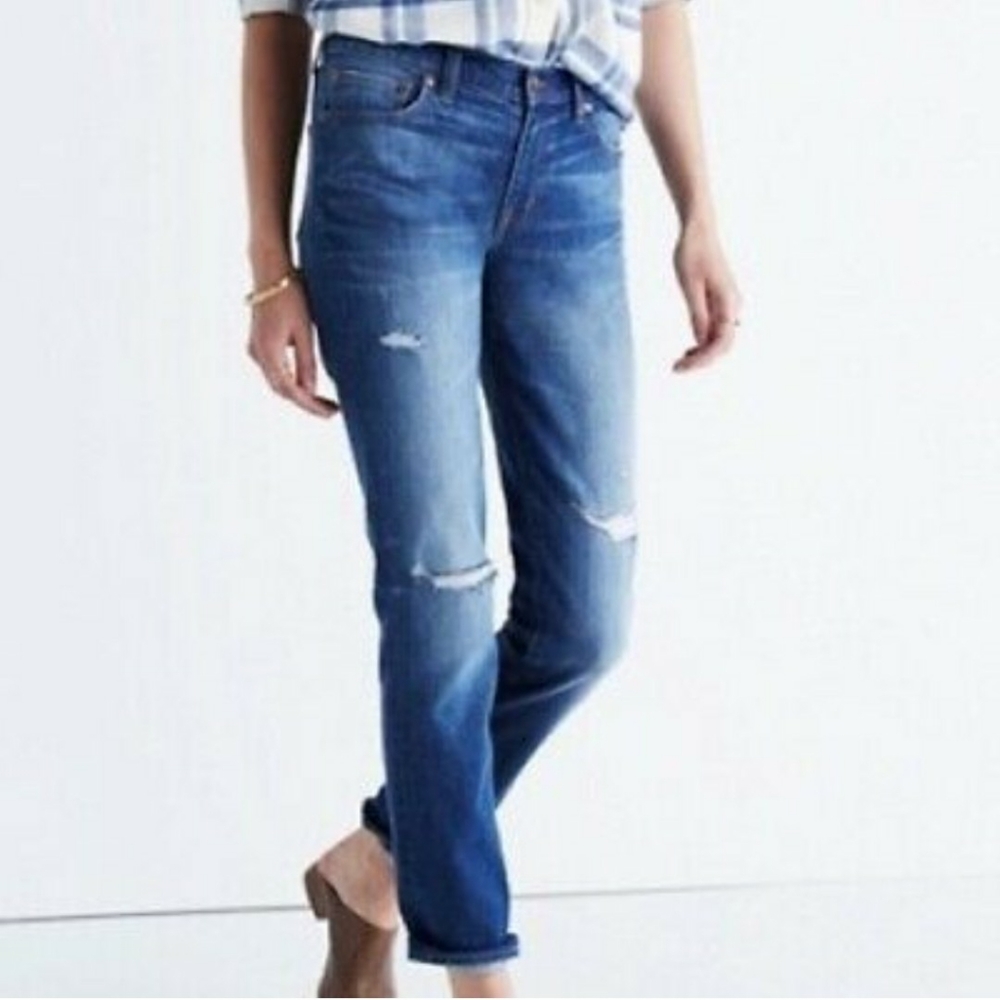 Madewell Slim Boyfriend: Brinville Rip & Repair